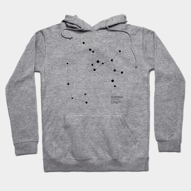 Sagittarius Zodiac Constellation Hoodie by Constellations